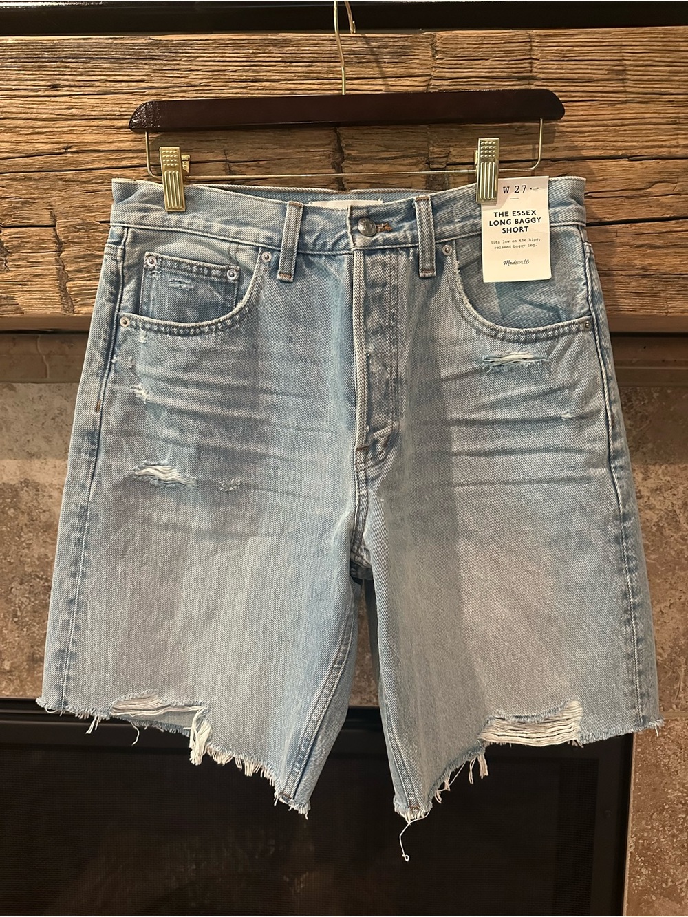Madewell The Essex Long Baggy Shorts NWT - Picture 4 of 7